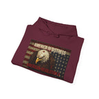 America in Distress Hoodie — Patriotic Eagle Flag Sweatshirt ("American Revolution")