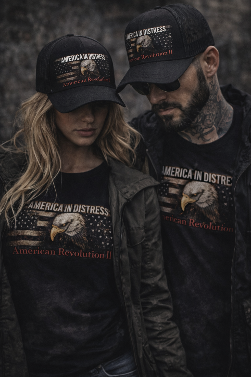 America In Distress Eagle Flag T‑Shirt — Patriotic Bald Eagle Tee